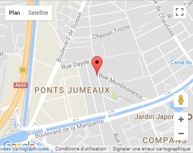 Plann accès Institut NL Hypnose Toulouse